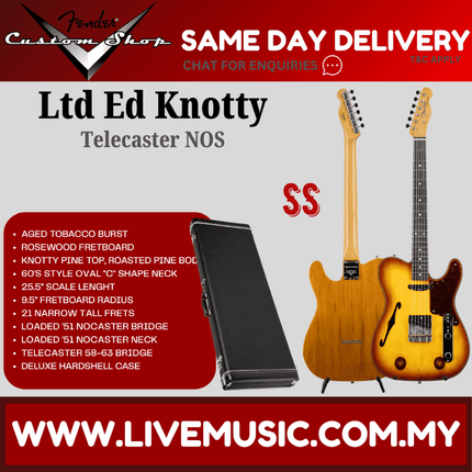 Fender Custom Shop Limited Edition Knotty Telecaster NOS, FW FB, Aged Tobacco Burst