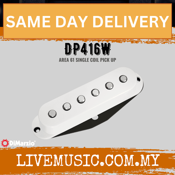 DiMarzio DP416W Area 61 Single Coil Pickup - White (DP 416W/DP-416W)