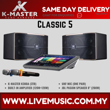 K-Master Classic Family Package Karaoke System Full Set Family KTV w/Jbl Packages ( K300A K19PLUS MK08 K19+ )