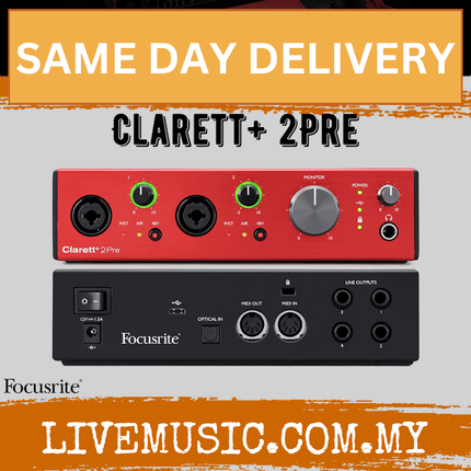 Focusrite Clarett+ 2Pre USB-C Audio Interface