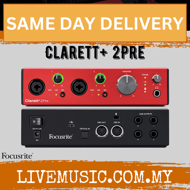 Focusrite Clarett+ 2Pre USB-C Audio Interface