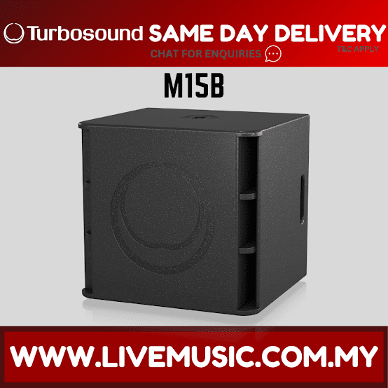 Turbosound Milan M15B 2200-Watt 15" Powered Subwoofer ( M-15B / M 15B )