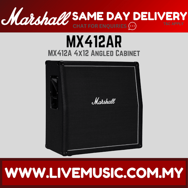 Marshall MX412AR - 240 Watt, 4x12" Angled Guitar Extension Cabinet (MX412-AR/MX412)