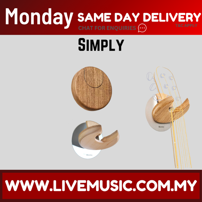 Kadenza Monday Guitar Holder Wooden Creative Hanger Holder for Guitar, Violin, Ukulele ( LMC )