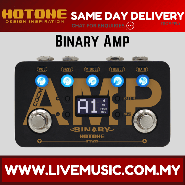 Hotone Binary Amp Simulator Guitar Effects Pedal