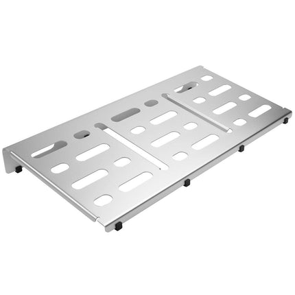 MONO Pedalboard Large, Black + Pro Accessory Case 2.0 - Silver (PFX-PB-L-SLV-BDL)