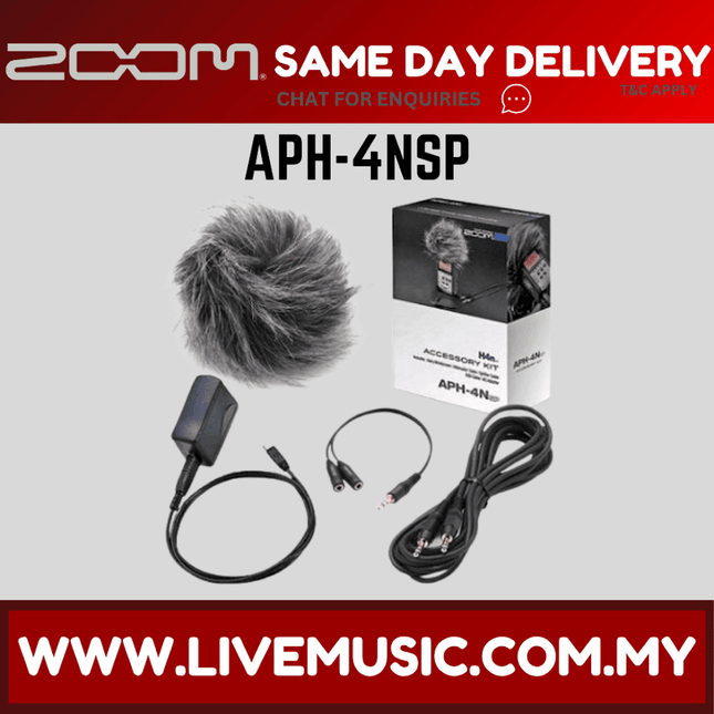ZOOM APH-4NSP accessory pack with windscreen and audio cables