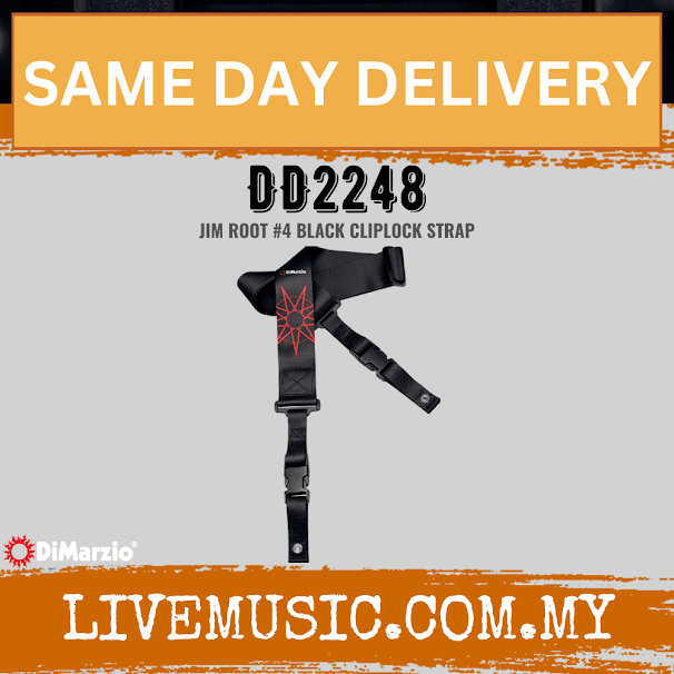 DiMarzio DD2248 Jim Root #4 ClipLock Strap - Black