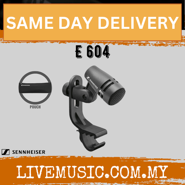 Sennheiser E 604 Dynamic Cardioid Tom / Snare / Percussion Microphone (E604/E-604)