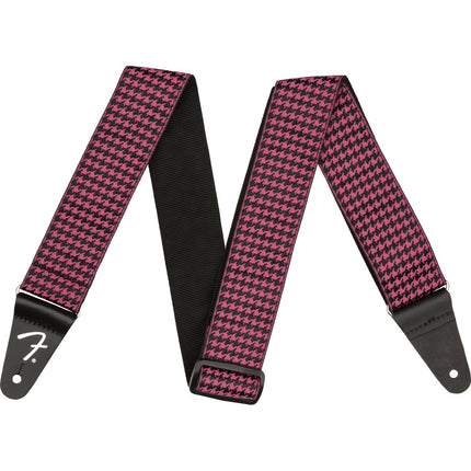 Fender Houndstooth Jacquard Guitar Strap - Pink