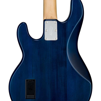 Sterling Ray4 Stingray 4-String Electric Bass Guitar Jatoba Fretboard - Trans Blue Satin (Ray-4/Ray 4)