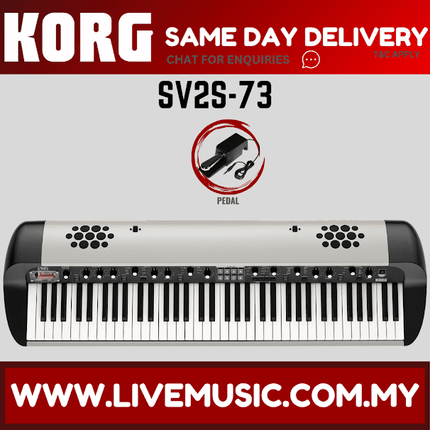 Korg SV-2S 73 Key Stage Vintage Piano With RH3 Hammer Action 128 Polyphony (SV2/SV 2/SV2S/SV 2S/SV2S73/SV 2S-73)