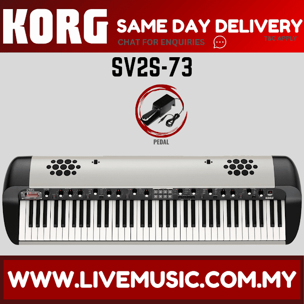 Korg SV-2S 73 Key Stage Vintage Piano With RH3 Hammer Action 128 Polyphony (SV2/SV 2/SV2S/SV 2S/SV2S73/SV 2S-73)