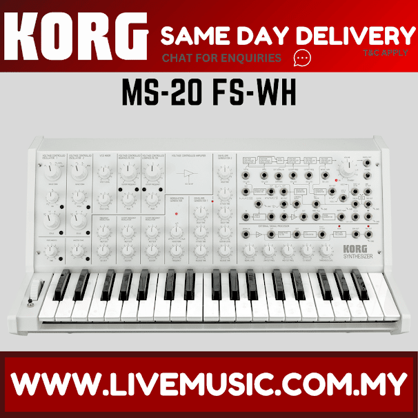 Korg MS-20 FS Full-size MS-20 Synthesizer - White (MS20FS/MS20)