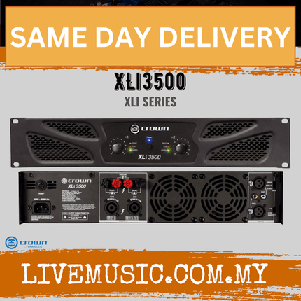 Crown XLi 3500 Two-channel, 1350W Power Amplifier ( XLi3500 / XLi-3500 )