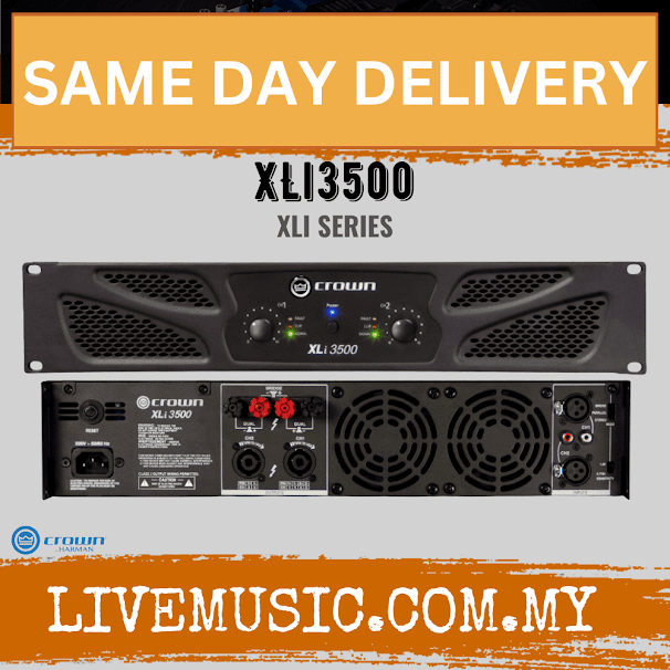 Crown XLi 3500 Two-channel, 1350W Power Amplifier ( XLi3500 / XLi-3500 )