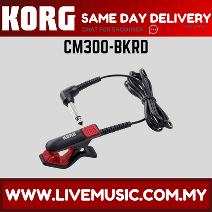 Korg CM-300 Clip On Contact Microphone - Black & Red (CM300 / CM 300 )