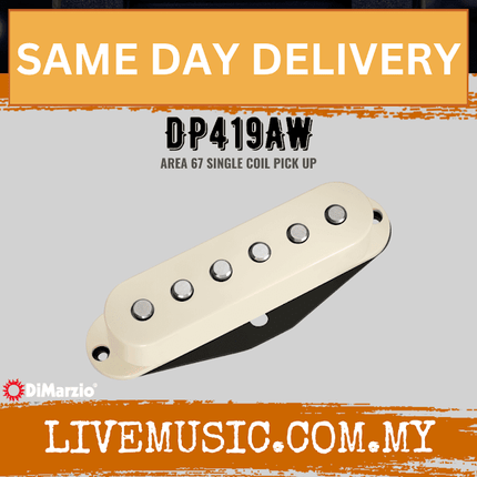 DiMarzio DP419AW Area 67 Single Coil Guitar Pickup - Aged White (DP 419AW/DP-419AW)