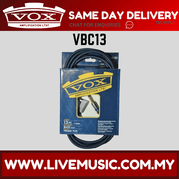 Vox VBC13 - 13 ft Bass Guitar Cable (VBC-13/VBC 13)