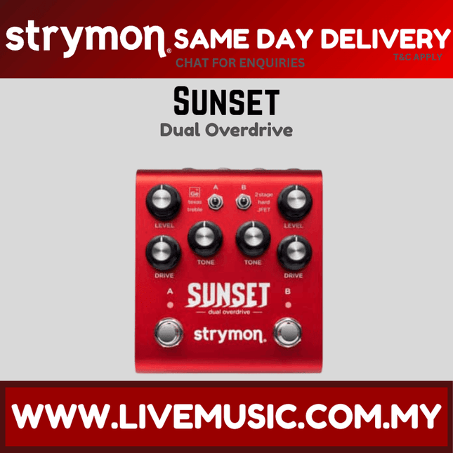 Strymon Sunset Dual Overdrive Effect Pedal / Overdrive pedal