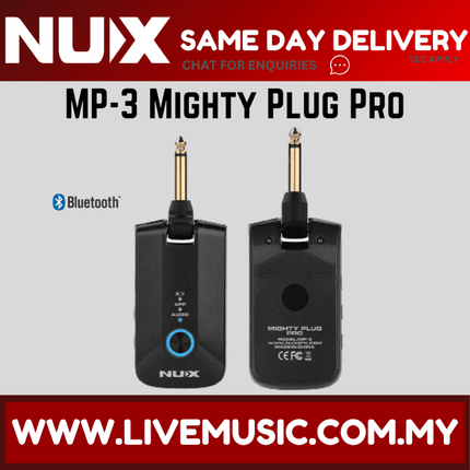 NUX Mighty Plug Pro MP-3 Headphone Amp for Guitar/Bass, Various Effects, Amp Modeling ( MP3 / MP 3 )