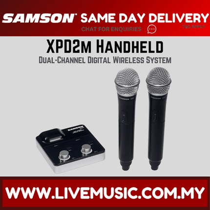 Samson XPD2m Handheld - Dual-Channel Digital Wireless (XPD 2m/XPD-2m)