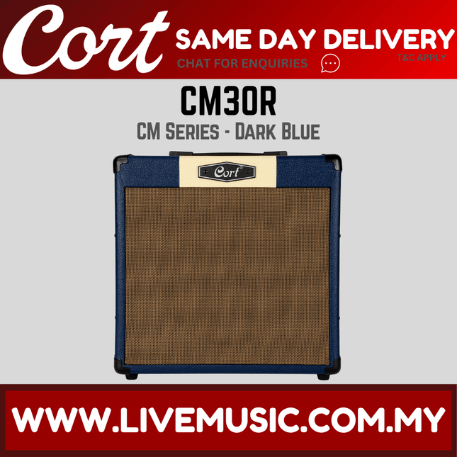 Cort CM30R-DB 30-Watt Electric Guitar Amplifier - Dark Blue ( CM30R / CM30RDB )