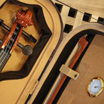 Kadenza V-002D 4/4 Solid Top Spruce Wood Violin w/HardBag, FB Ebony - ( V002D V 002D )