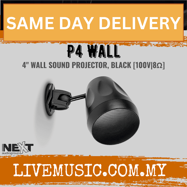 Next Audio P4 Wall 4? Wall Sound Projector, Black / White ( P4WALL / P4W / P4-WALL )
