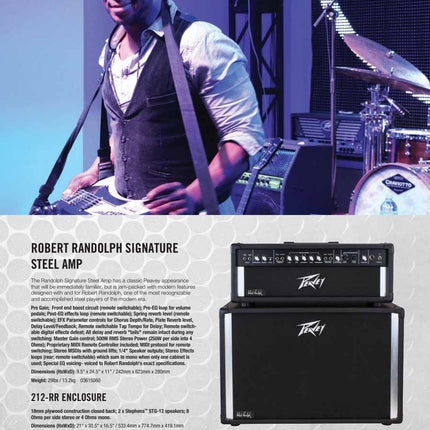 Peavey 212RR - Robert Randolph Signature, 500 watt 2x12 Bass Cabinet (212-RR)