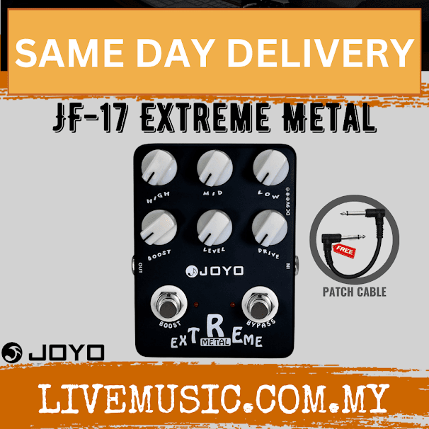Joyo JF-17 Extreme Metal Distortion Effect Pedal With 3 Band EQ And Low Mid High Gain Boost For Electric Guitar ( JF17 / JF 17 )