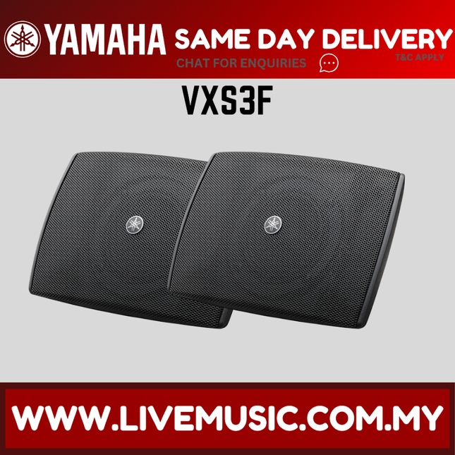 Yamaha VXS3F Compact Surface Mount Speakers, Pair - Black ( VXS3F )