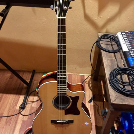 Cort GA5F-MD - Grand Regal Acoustic Guitar with Gig Bag, Natural Glossy (GA5F MD/GA5FMD)