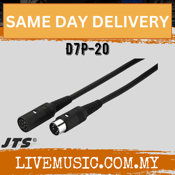 JTS D7P-20 Pin XLR(F) to XLR(M) Extension Cable -20M ( D7P 20 D7P20)