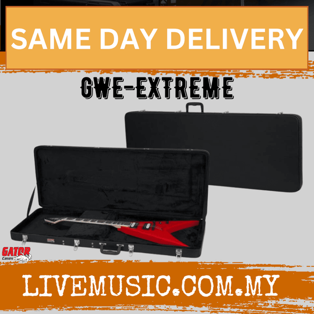 Gator GWE-EXTREME Economy Wood Case for Extreme shape Electric Guitars (GWEEXTREME/GWE EXTREME)
