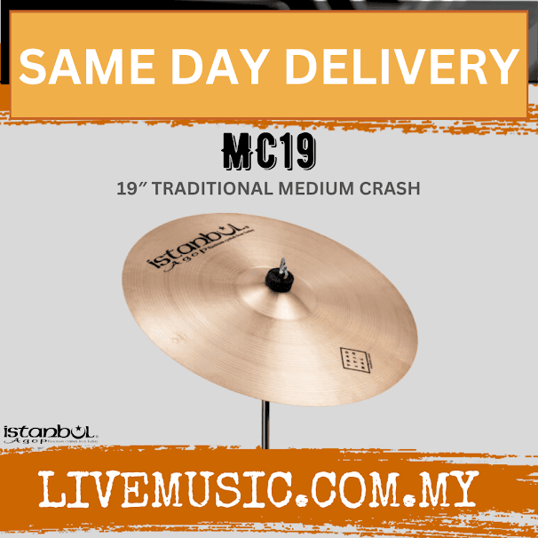 Istanbul Agop Cymbals MC19 19" Traditional Medium Crash Cymbal (MC-19 MC 19)