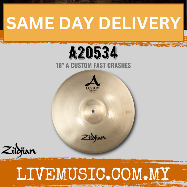 Zildjian 18" A Series Custom Fast Crash Cymbal (A20534)