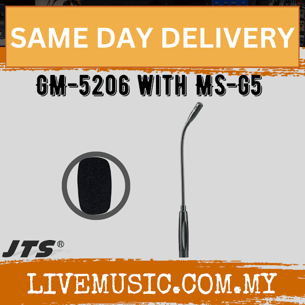 JTS GM-5206 * with MS-G5 Gooseneck microphone 6"