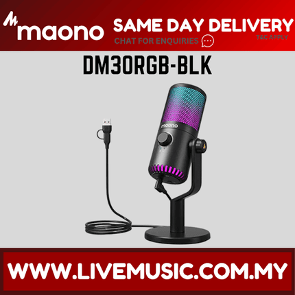 MAONO DM30RGB USB Gaming Microphone - Black ( DM30-RGB / DM30 RGB )