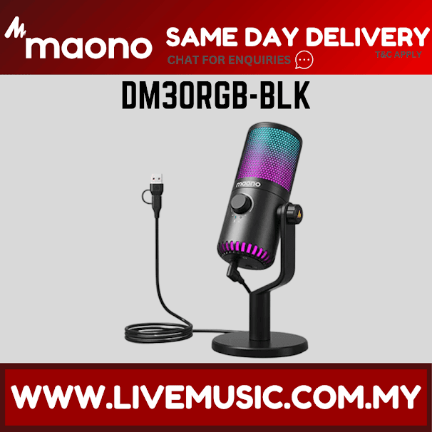 MAONO DM30RGB USB Gaming Microphone - Black ( DM30-RGB / DM30 RGB )