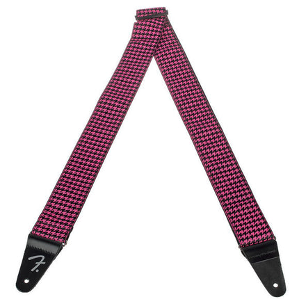 Fender Houndstooth Jacquard Guitar Strap - Pink