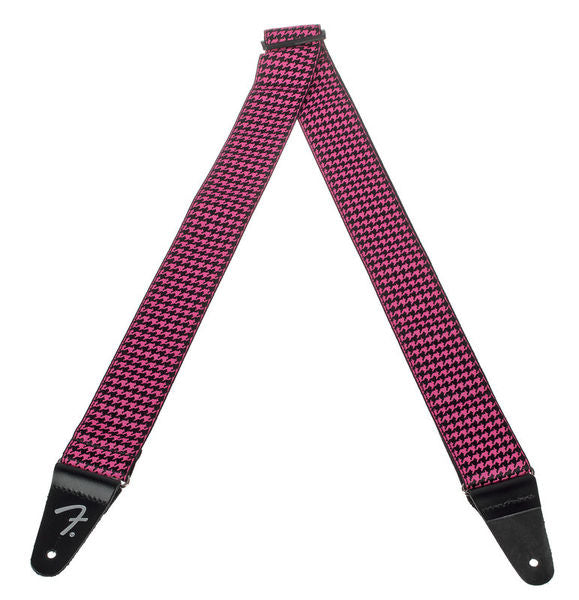 Fender Houndstooth Jacquard Guitar Strap - Pink