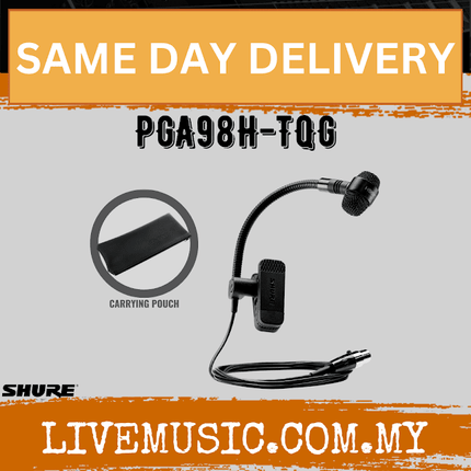 Shure PGA98H-TQG Clip-on Condenser Microphone with Cardioid Polar Pattern ( PGA98H TQG /  PGA98HTQG )
