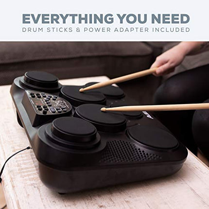 Alesis CompactKit 7 - Portable Tabletop Drum Kit with Drumstick and Adapter (Compact Kit)