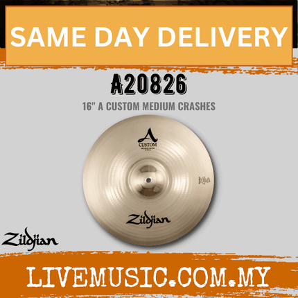 Zildjian 16" A Series Custom Medium Crash Cymbal (A20826)