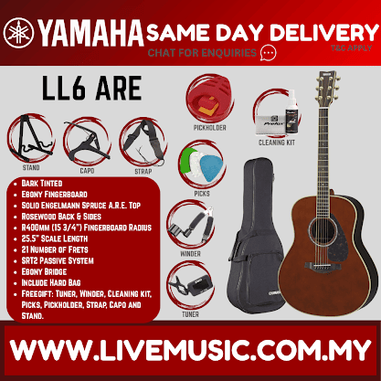 Yamaha LL6 ARE Original Jumbo Acoustic-Electric Guitar - ( LL6-ARE )