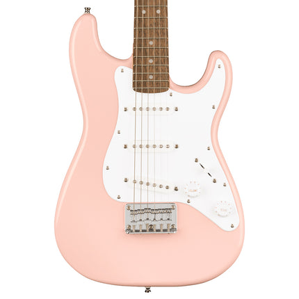 Squier Mini Stratocaster Electric Guitar, Laurel Fretboard - Shell Pink