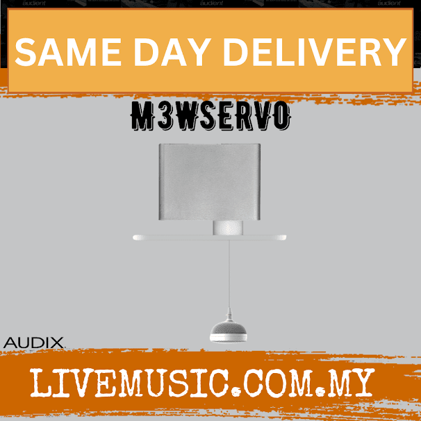 Audix M3WSERVO Tri-Element Hanging Ceiling Microphone for Servoreelers - White (M3 SERVO/M3-SERVO )