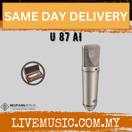 Neumann U 87 Ai Large-diaphragm Condenser Microphone - Matte Black/Nickel (U87Ai / U87 Ai)
