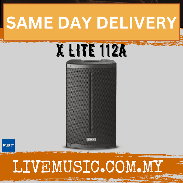 FBT black active Bluetooth loudspeaker cabinet, front view
